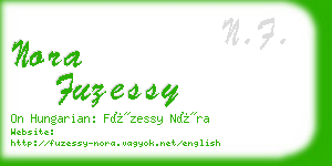 nora fuzessy business card